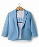 Babyhug Knit Full Sleeves Solid Blazer With Printed T-Shirt - Blue