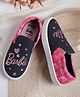 Kidsville Mattel Featuring Barbie Printed Slip On Shoes - Navy Blue