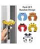 SYGA Animal Shapped Foam Door Stopper Pack of 5 - Multicolor