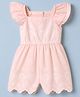 Babyoye 100% Cotton Woven Half Sleeves Shiffie Jumpsuit - Pink
