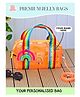 Rosada DIY Rainbow Jelly Hand Bag With Keychain - Orange -Good Vibes - 5.8 inches