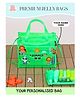 Rosada DIY Double Pocket Jelly Tote Bag & Wet Pouch With Keychain - Green Summer - 11.2 inches