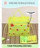 Rosada DIY Double Pocket Jelly Tote Bag & Wet Pouch With Keychain - Lemon Melon - 11.2 inches