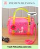 Rosada DIY Jelly Hand Bag With Keychain - Pink Llama - 5.8 inches