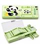 Invite Enterprise Multifunction Panda Theme Pencil Box with Calculator & Sharpener for Kids - Green