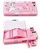 Invite Enterprise Unicorn Dream World Multifunction Magnetic Pencil Box with Calculator & Sharpener for Kids - Pink