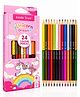 Invite Enterprise 24 Colour Pencil Set Double Sided Smooth Grip Drawing Kit for Kids - Pink