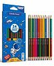 Invite Enterprise 24 Colour Pencil Set Double Sided Smooth Grip Drawing Kit for Kids - Blue