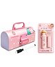 Invite Enterprise Suitcase Style Password Lock Pencil Box with Whiteboard & Push Pull Eraser Set for Kids - Pink