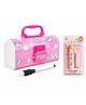 Invite Enterprise Unicorn Password Lock Pencil Box with Dry Erase Marker & Push Pull Eraser for Kids - Pink