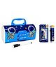 Invite Enterprise Lucky Star Space Theme Multifunction Password Lock Pencil Box with Dry Erase Marker & Eraser Set for Kids - Blue