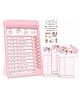 Invite Enterprise Habit Tracker Time Clock Planner Board with Sliding Buttons for Kids Study Routine - Pink