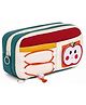Invite Enterprise Multifunction Pencil Case with Dual Compartments & Apple Patch for Kids - Red Apple