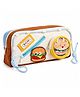 Invite Enterprise Multifunction Pencil Case with Burger Bear Theme & Multi Compartments for Kids - Cocoa Bean