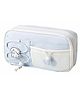 Invite Enterprise Large Capacity Double Zipper Pencil Pouch with Multi-Compartment Organizer for School & Stationery Storage - Sea Salt Blue