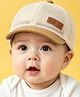 Ziory Cotton Woven Solid Baseball Cap - Beige & Brown - Circumference 46-50 Cm