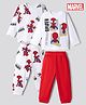 Bonfino Marvel 100% Cotton Interlock Knit Full Sleeves Co-Ords T-Shirt & Pyjama Night Suit with Spider Man Graphics Pack of 2 - White