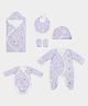 Mi Arcus 100% Cotton Knit Baby Gift Set Pack Of 6 - Lavender