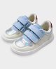 Mi Arcus Iridescent Velcro Closure Shoes - White & Blue