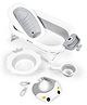 Growgether Baby Bath Tub Set | Foldable 4-Piece Baby Bathtub for 0-36 Months (Up to 20 kg) | Temperature Sensor | Anti-Skid Base | Ergonomic Spinal Support | Tub, Bucket, Cap & Mug