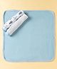 OHMS Terry Knit Solid & Bear Printed Hand & Face Towels Pack Of 3 L 40 x B 39 cm - Light Blue & White