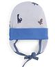 OHMS Interlock Knit Animal Design Cap with Knot Blue - 16.5 cm