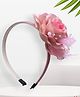 Daizy Pearl Embellished Floral Applique Detailed Hair Band - Baby Pink