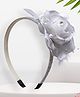 Daizy Floral Applique Detailed Hair Band - Silver