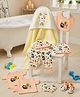 Mama's Care Funday 100% Cotton Interlock 13 Pc Newborn Gift Set with Towel, Burp Cloth & 2 BIS-Approved Rattles in Peach 0-6 Months Unisex