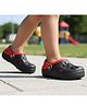 Priaansha Kids Colour Blocked Perforated Slingback Clogs - Black
