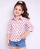 PinkChick Cotton Woven Full Sleeves Polka Dots Printed Shirt - Pink