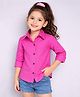PinkChick Cotton Woven Full Sleeves Solid Shirt - Pink