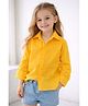 PinkChick Cotton Woven Full Sleeves Solid Shirt - Yellow