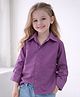 PinkChick Cotton Woven Full Sleeves Solid Shirt - Lilac
