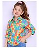 PinkChick Cotton Woven Full Sleeves Geometric Printed Shirt - Multi Colour