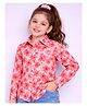 PinkChick Cotton Woven Full Sleeves Floral Printed Shirt - Pink