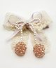 Petite and Posh Bow & Cherry Applique Detailed Pearls Embellished Hair Clip - Lilac