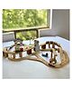 Playbox Wooden Track Bridge Ship & Station Playset Vehicles Trucks Magnetic Bullet Train and Ship
