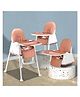 Safe-O-Kid 3 in 1 Multifunctional High Chair with 1 Year Warranty and Feeding Set, Adjustable, Foldable, and Comfortable with Soft Cushion & Removable Tray  I Brown