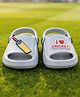 Yellow Bee I Love Cricket Text & Bat Applique Detailed Slingback Clogs - Grey