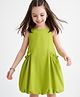 Arias Cotton Woven Balloon/Bubble Frock with Sleeveless in Limegreen for 4-5 Years