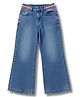 Barbie by Tiny Girl Cotton Woven  Mattel Featuring Barbie Text  Detailed Mild Washed Jeans - Blue
