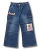 Barbie by Tiny Girl Cotton Woven Mattel Featuring Barbie Patch Detailed Mild Washed  Jeans - Dark Blue