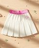 Barbie by Tiny Girl Cotton Woven Mattel Featuring Barbie Logo & Text Printed Skirt - Off White