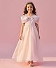 Tiny Girl Woven Sleeveless  Sequin Embellished Bow Detailed Gown - Pink