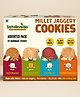 Satvikveda Assorted Millet Jaggery Cookies 180g | Healthy Biscuit with Millets, Jaggery, Butter & Dryfruits | No Maida, Refined Sugar Free Biscuits | Homemade Nutritious Snacks for Kids