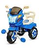 Dash Victor Kids Tricycle with LED Lights & Music, Pedal Ride-On for Toddlers with Backrest & Storage (Blue)
