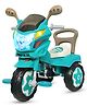 Dash Victor Kids Tricycle with LED Lights & Music, Pedal Ride-On for Toddlers with Backrest & Storage (Green)