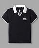 US Polo Assn Cotton Knit T-Shirt Half Sleeves Polo Neck Navy Blue 1-2 Years