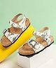 TRUFFLE COLLECTION Camouflage Designed Velcro Closure Sandals - Green